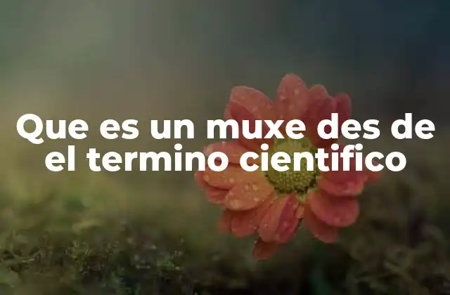 Que es un Muxe Des de el Termino Cientifico