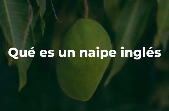 Qué es un Naipe Inglés