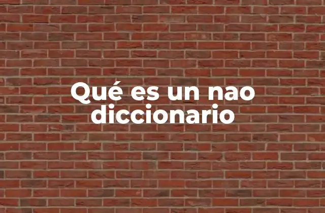 Qué es un Nao Diccionario