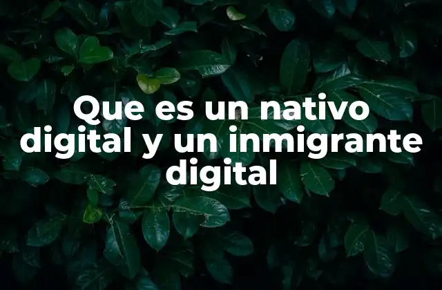 Que es un Nativo Digital y un Inmigrante Digital 2 Las diferencias generacionales en el uso de la tecnología