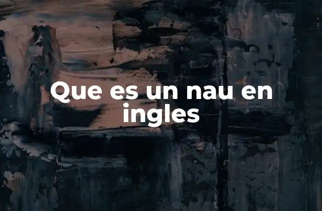 Que es un Nau en Ingles