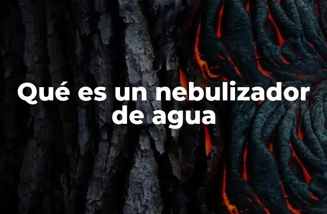 Qué es un Nebulizador de Agua