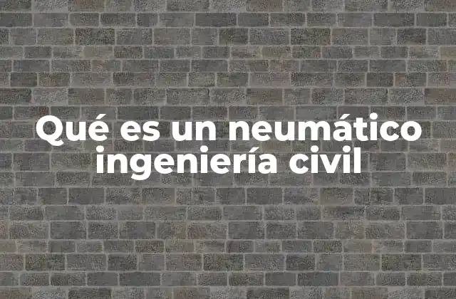 Qué es un Neumático Ingeniería Civil