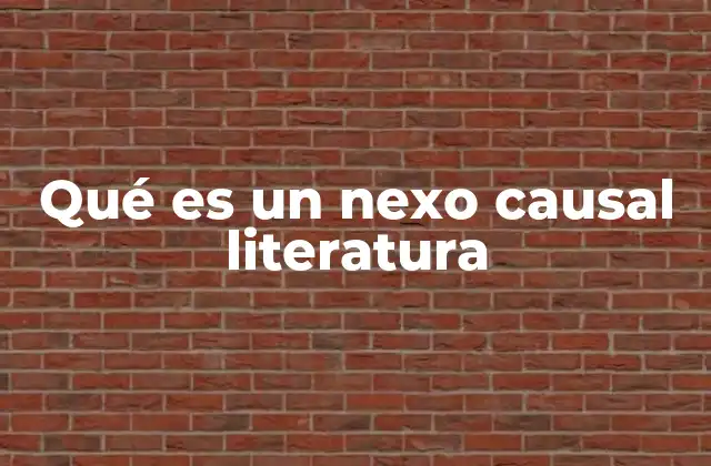 Qué es un Nexo Causal Literatura