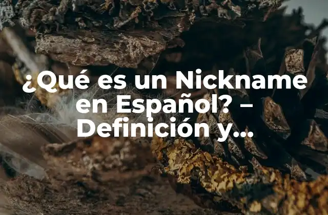 ¿qué es un Nickname en Español? – Definición y Significado