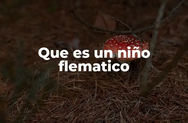 Que es un Niño Flematico