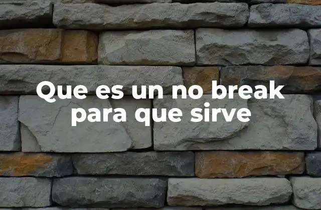 Que es un No Break para que Sirve