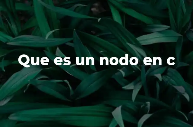 Que es un Nodo en C