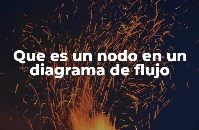 Que es un Nodo en un Diagrama de Flujo