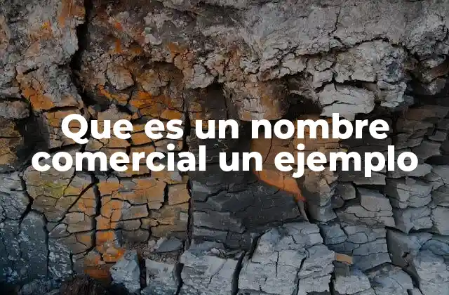 Que es un Nombre Comercial un Ejemplo