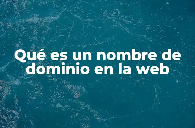 Qué es un Nombre de Dominio en la Web