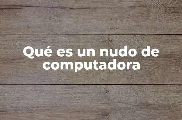 Qué es un Nudo de Computadora
