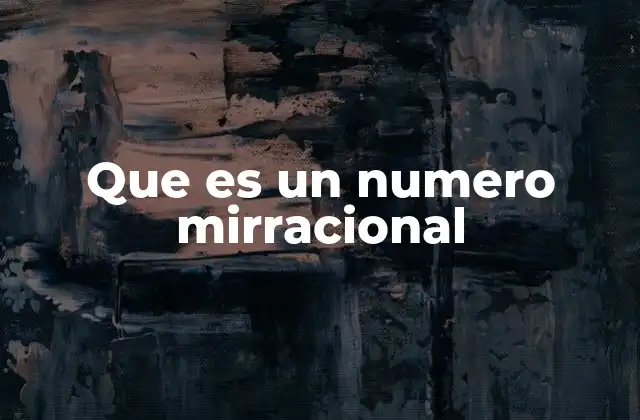 Que es un Numero Mirracional