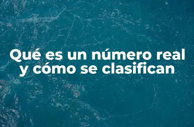 Qué es un Número Real y Cómo Se Clasifican