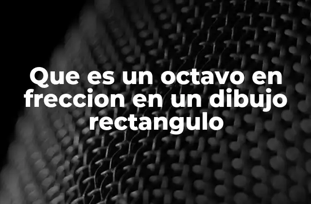 Que es un Octavo en Freccion en un Dibujo Rectangulo