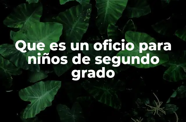 Cómo los niños de segundo grado aprenden sobre los oficios