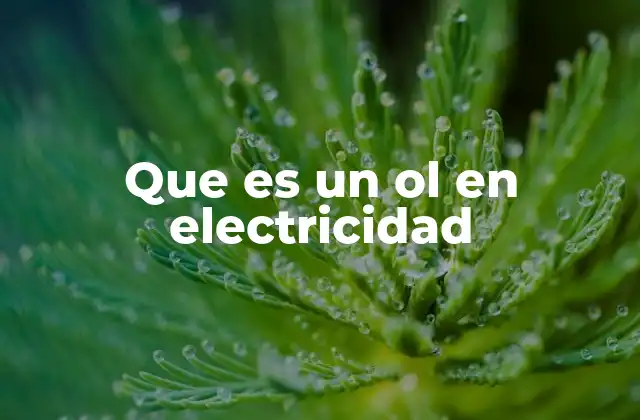 Que es un Ol en Electricidad