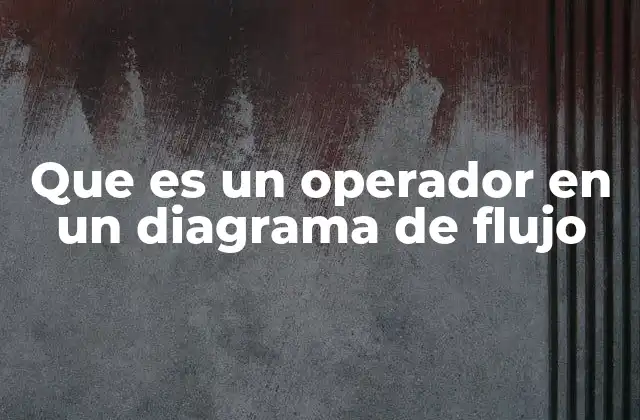 Que es un Operador en un Diagrama de Flujo