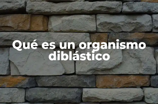 Qué es un Organismo Diblástico