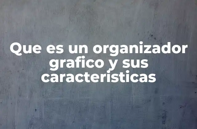 Que es un Organizador Grafico y Sus Caracteristicas