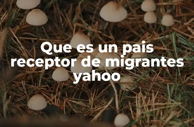Que es un Pais Receptor de Migrantes Yahoo