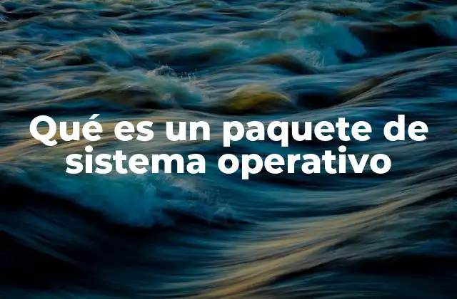 Qué es un Paquete de Sistema Operativo