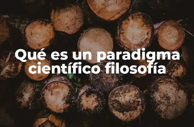 Qué es un Paradigma Científico Filosofía