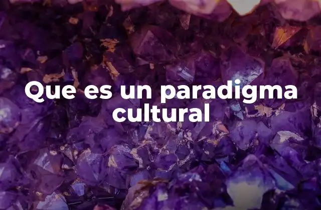 Que es un Paradigma Cultural