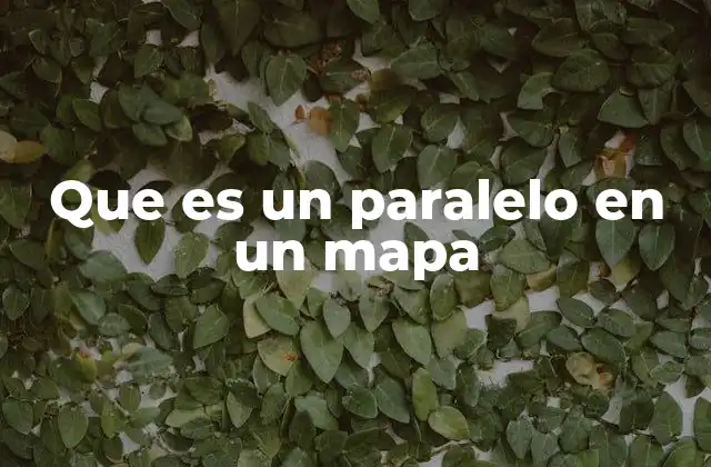 Que es un Paralelo en un Mapa