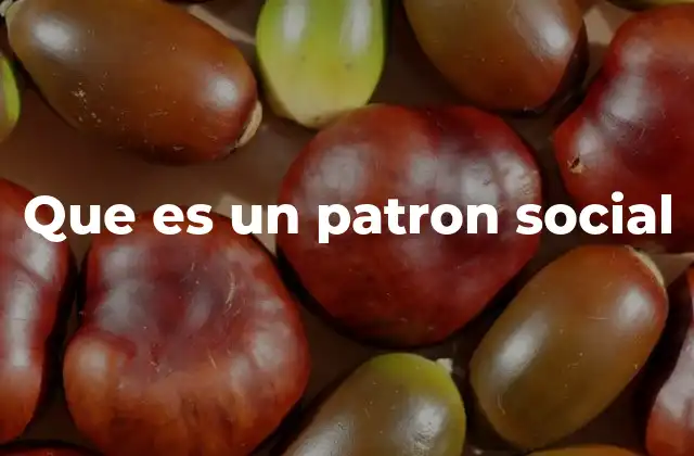 Que es un Patron Social