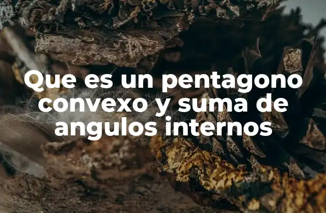 Que es un Pentagono Convexo y Suma de Angulos Internos 2 Características básicas de los polígonos y el pentágono