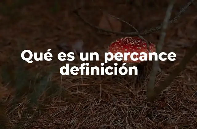 Qué es un Percance Definición