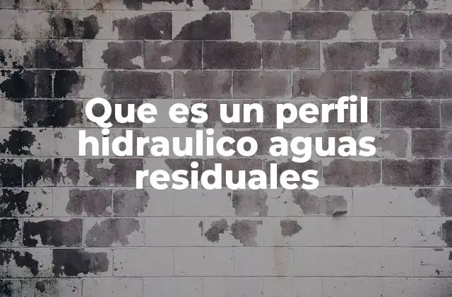 Que es un Perfil Hidraulico Aguas Residuales