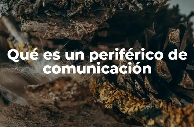 Qué es un Periférico de Comunicación