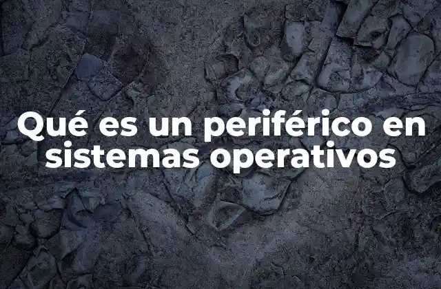 Qué es un Periférico en Sistemas Operativos
