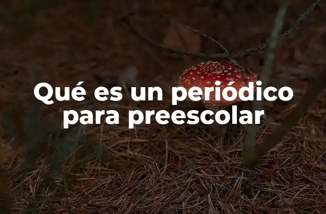 Qué es un Periódico para Preescolar