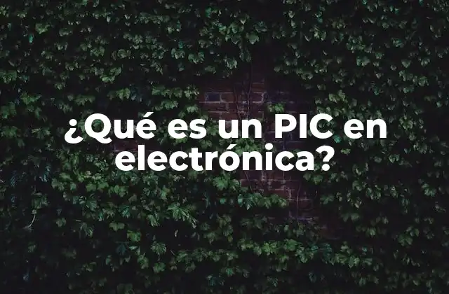 ¿qué es un Pic en Electrónica? 2 El papel de los microcontroladores en la electrónica moderna