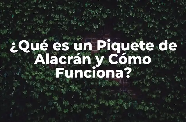 ¿Qué es un Alacrán y por qué Pican?