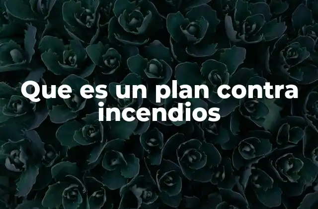 Que es un Plan contra Incendios