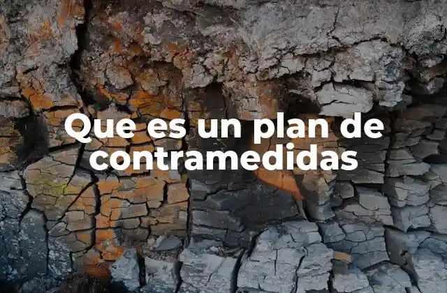 Que es un Plan de Contramedidas