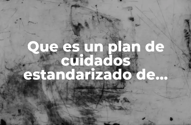 Que es un Plan de Cuidados Estandarizado de Enfermeria