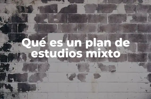 Qué es un Plan de Estudios Mixto 2 Características del plan de estudios mixto