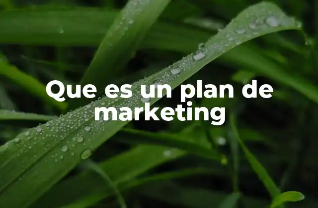 Que es un Plan de Marketing