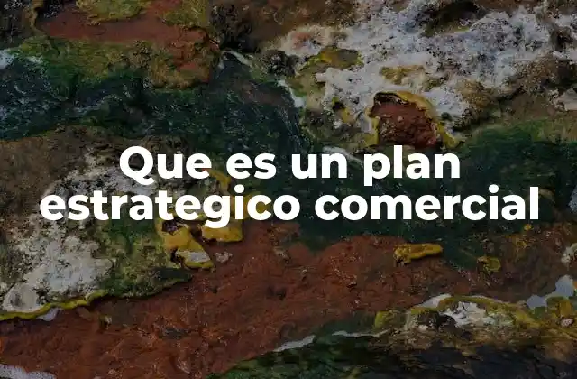 Que es un Plan Estrategico Comercial