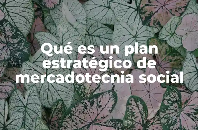 Qué es un Plan Estratégico de Mercadotecnia Social