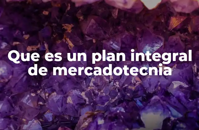 Que es un Plan Integral de Mercadotecnia