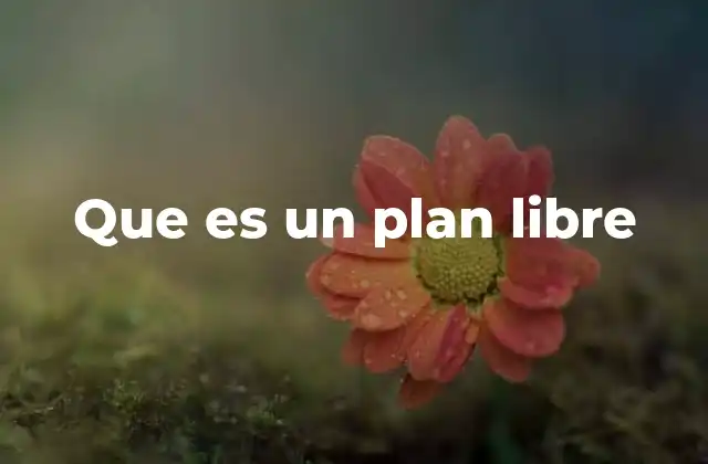 Que es un Plan Libre