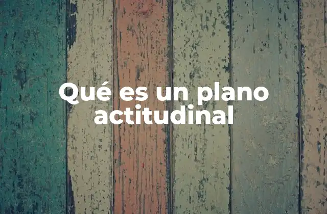 Qué es un Plano Actitudinal 2 La base psicológica del plano actitudinal