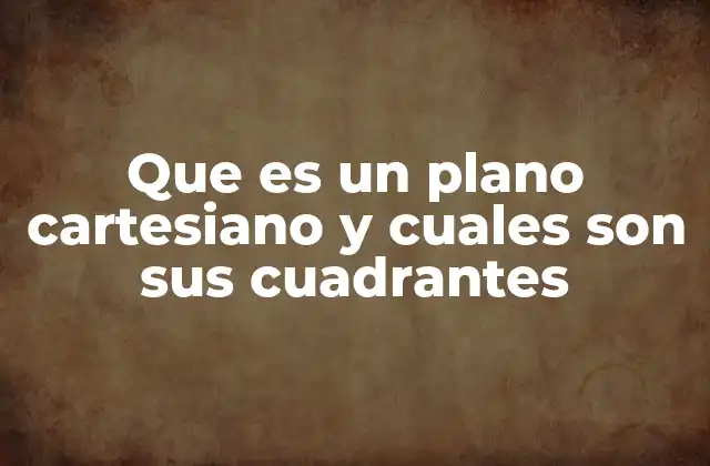 Que es un Plano Cartesiano y Cuales Son Sus Cuadrantes