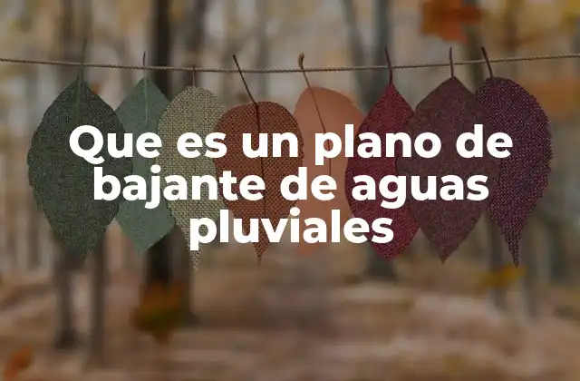 Que es un Plano de Bajante de Aguas Pluviales